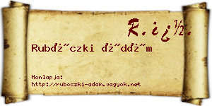 Rubóczki Ádám névjegykártya