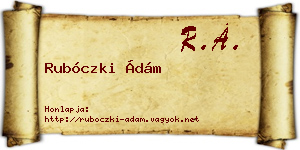 Rubóczki Ádám névjegykártya