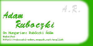 adam ruboczki business card